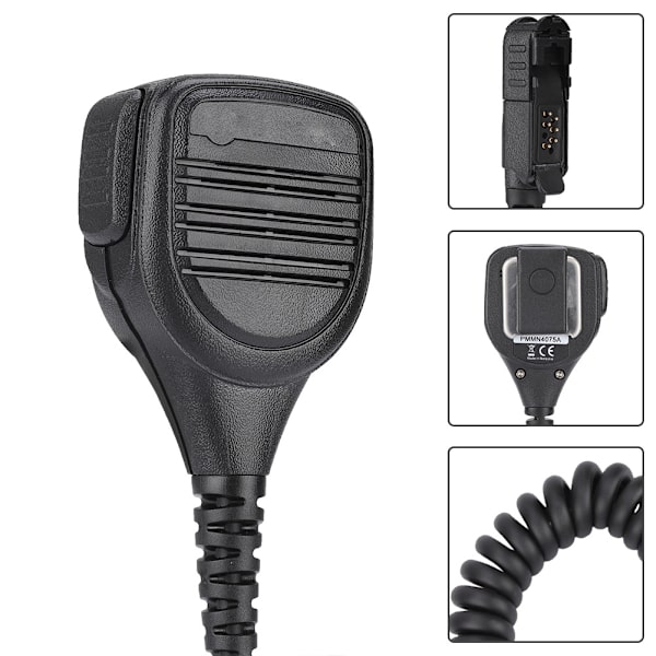 Högkänslig Walkie Talkie-högtalare 360° Backclip Clear Sound CB-mikrofon för 3,5 mm kontakt