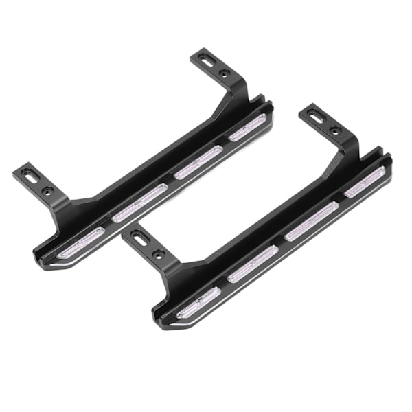 1 pakka RC-sivupolkimen metallinen simulaatioaskellevy juoksulauta SCX10 1/10 kauko-ohjattavalle ajoneuvolle, musta