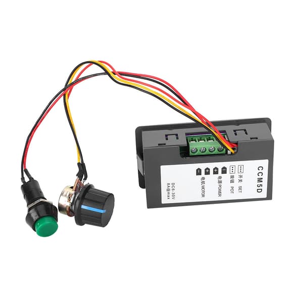 CCM5D Digital PWM DC Display Motorregulator 6V 12V 24V Justerbar Trinnløs Hastighetskontroller