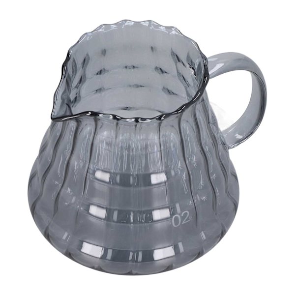 Glas kaffekande elektroplettet grå stribet glas kaffekande kaffekande manuel drypkande filter 500ml 8,4 x 13cm
