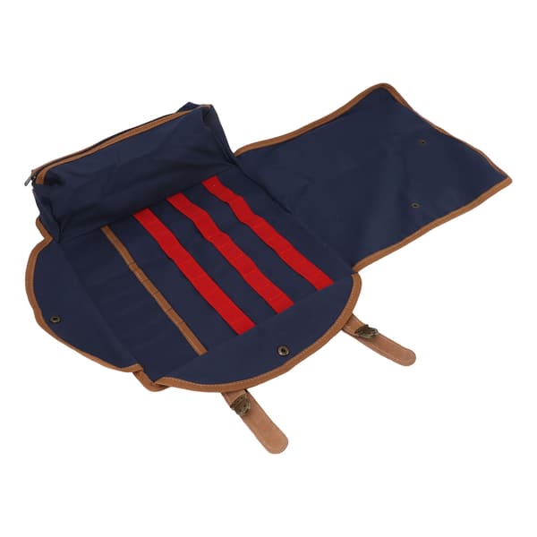 Bartender Bag Multifunksjonell Bærbar Stor Kapasitet Canvas Reise Bartender Kit Bag med Stropp for Utendørs Blå