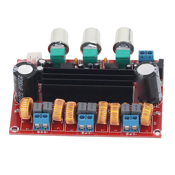Forsterkerkort 2.1 Kanal 2x50W 100W Tung Bass DC12‑24V Digital Lydforsterker for Lydanlegg