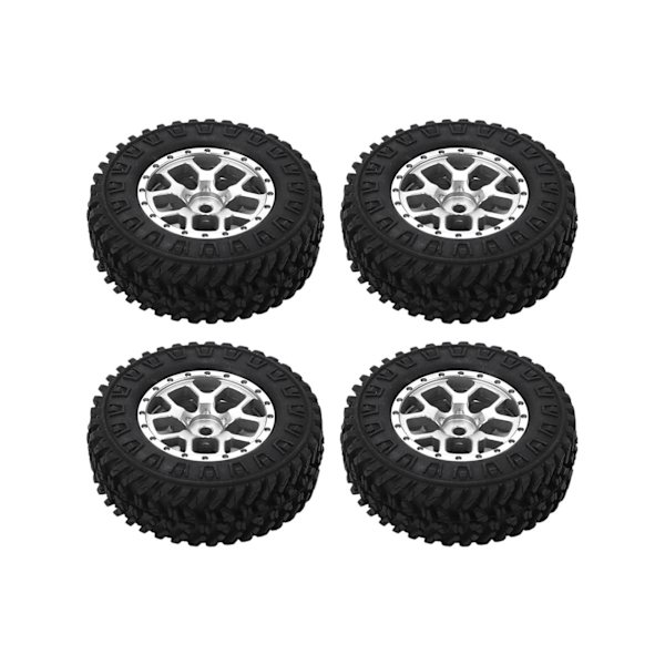 4 stk. 7 mm metalfælg gummiring til AXIAL SCX24 1/24 RC bil opgraderingstilbehør sølv