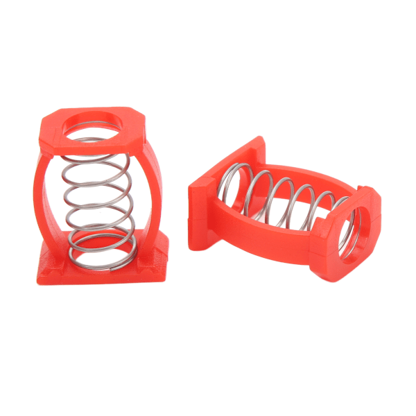 2st Hopfällbar Stamklämma Knoppjustering Fjäderstöd Hopfällbar Cykelstam Fixering C Klämma Fjäder Tillbehör Röd