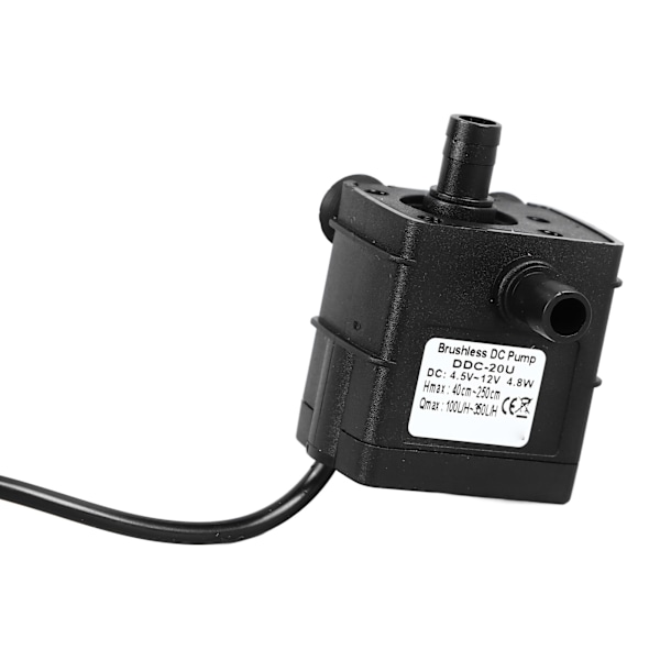 Liten Nedsänkbar Vattenpump Solcellsdriven DC-Batteridriven Cirkulerande Borstlös Minifontänpump för Akvarium