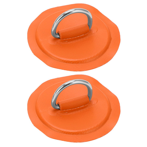 D Ring Pad Patch PVC Oppblåsbar Båt Flåte Jolle Kano Surfebrett Kajakk Festing Oransje