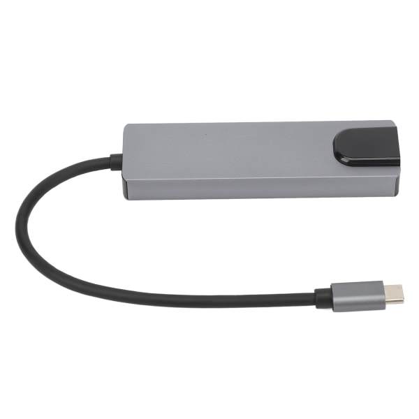 5 i 1 Type C Hub Aluminiumslegering Sølvgrå Højhastigheds USB C Dock Multiport Adapter til Type C-enhed