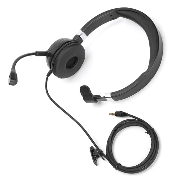 Monaural Headset Brusreducerande Mikrofon Volymkontroll Telefon