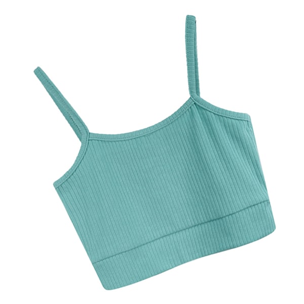 Tanktopp for kvinner, ermeløs spaghettistropp, smal passform, avslappet camisole for vår og sommer, grønn, fri størrelse (40‑60 kg)