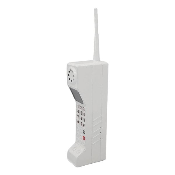 Retro Mobiltelefon Prydnad Järnmaterial Levande Lätt Bärbar Dekorativ Färgfast Vintage Mobilmodell Vit