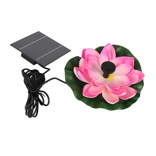 Lotus Flower Solar Vannpumpe Landskapsarbeid Flytende Solar Fuglebad Fontene for Fiskedammen Hage Patio Akvarium 1,4W