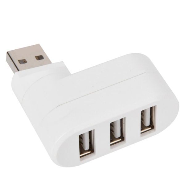 USB-hubbartsportar USB 2.0 Mini Rotate Splitter Adapter Hub för PC Notebook Laptop Mac Vit