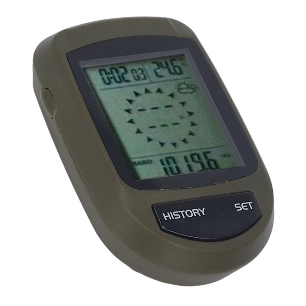 8 i 1 LCD Digital Display Altimeter Multifunktionell Höjd Temperatur Klocka Väder Monitor