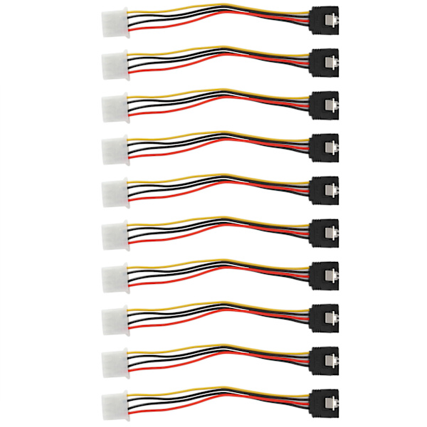 10 kpl SATA-kaapeleita iso 4-15-pinninen IDESATA - power power tuottamiseen