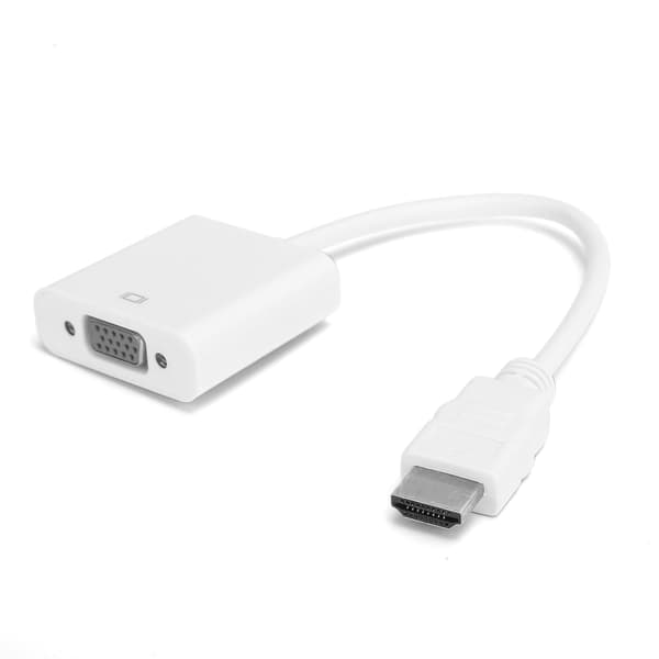 HDMI til VGA Konverterkabel med 3.5mm Lyd for Chromebook Raspberry Pi Xbox Hvit
