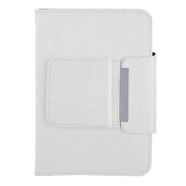 Tablet Laptop Universal Telefon PU Læder Beskyttende Taske Cover til Smart Phone (Hvid-7in)