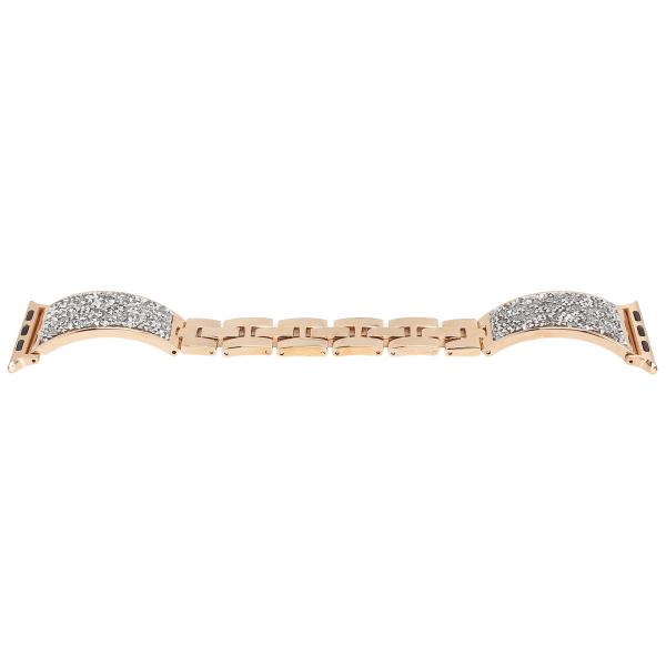 Urrem Rhinestone-belagt metalarmbåndsrem i rustfrit stål, kompatibel til IOS Watch42/44mm