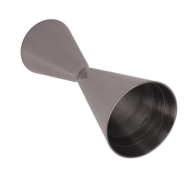 Cocktail Double Jigger Rostfritt Stål Innovativ Vimmätkopp Bartender Mätjigger 1/2oz Svart Plätering