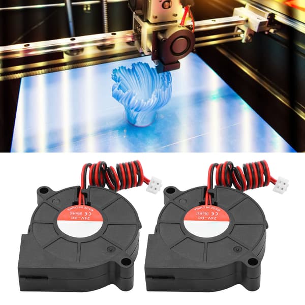 Støjsvag køleventilator til Ender‑3 3D-printer - 2 stk, 50x50x15mm, DC24V