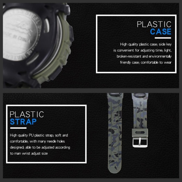 Lasten digitaalinen watch vedenpitävä casual elektroninen watch 7 värikästä LED- watch hälytinrannekelloilla pojille tytöille
