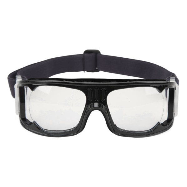 Sportglasögon Slagtålig, dimsäkra säkerhetsbasketbollsglasögon med justerbart band för löpning och cykling Svart