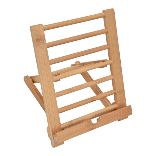 Tablet Stativ Bambus Foldbar Multi Vinkel Universal Desktop Tablet Holder til 4 til 13in Telefon Bog Musik Score