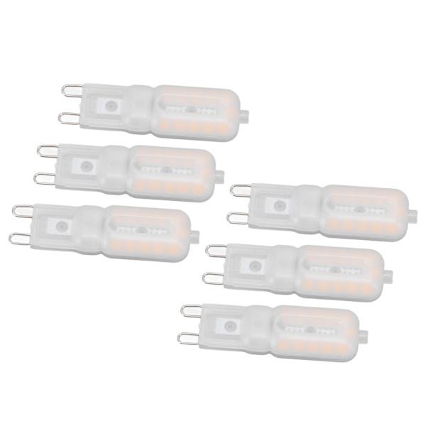 G9 Dimbar Ljuskälla Ögonskydd Energisparande 5W 22 LED Små Lampor för Taklampa Skrivbordslampa 6st Varmvitt 220V