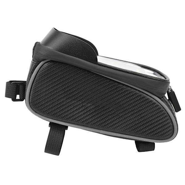 Cykeltaske Udendørs Mobiltelefon Front Beam Vandtæt Rørtaske Cykelsadel Polyester