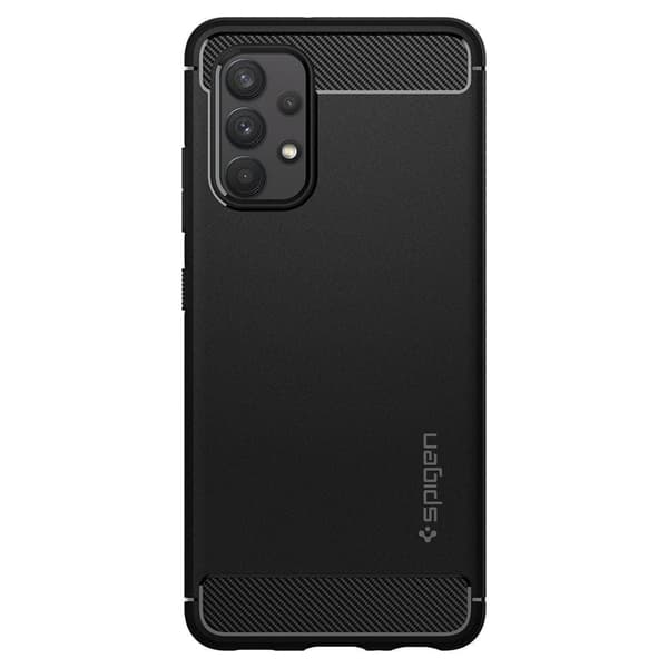 SPIGEN RUGGED ARMOR GALAXY A52 / A52S MAT SORT Svart Termoplastisk polyuretan (TPU)