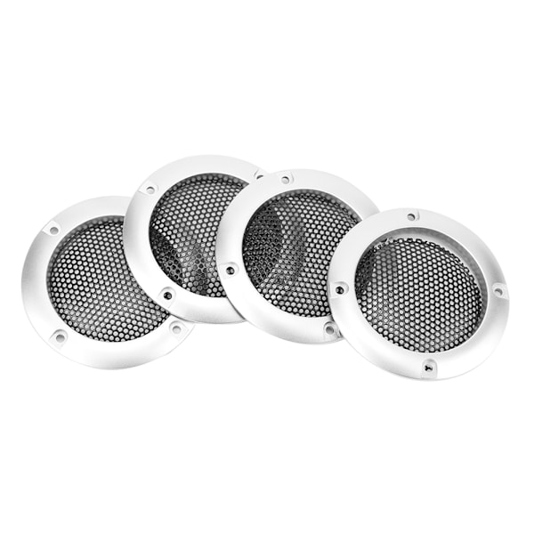 4 st 2 tum Högtalargaller Skyddande Dekorativ Högtalargaller (Silver)