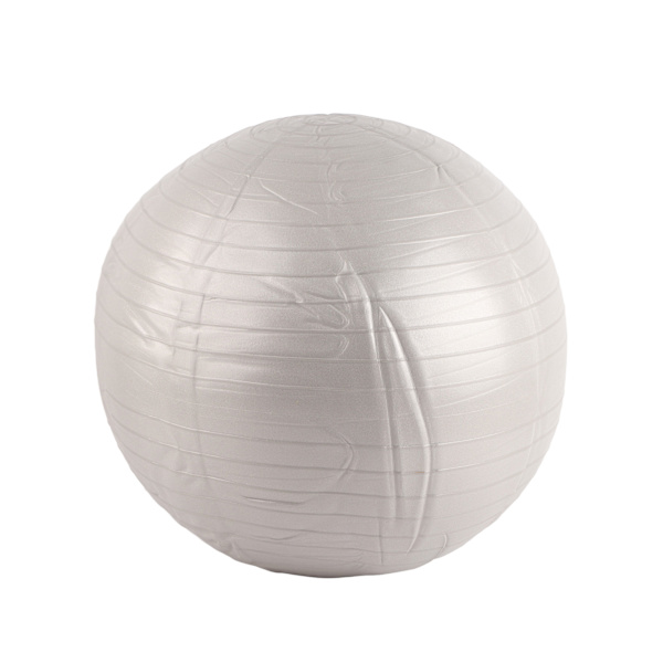 Träningsboll PVC Yogaboll för träning Explosionssäker Fitness Balansboll Stol för hemgym Matt finish Grå 65cm