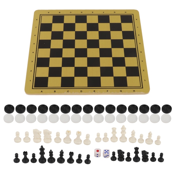 3 in 1 puinen shakkilautasetti Set Kansainväliset shakkitammilelu pelilautalelu