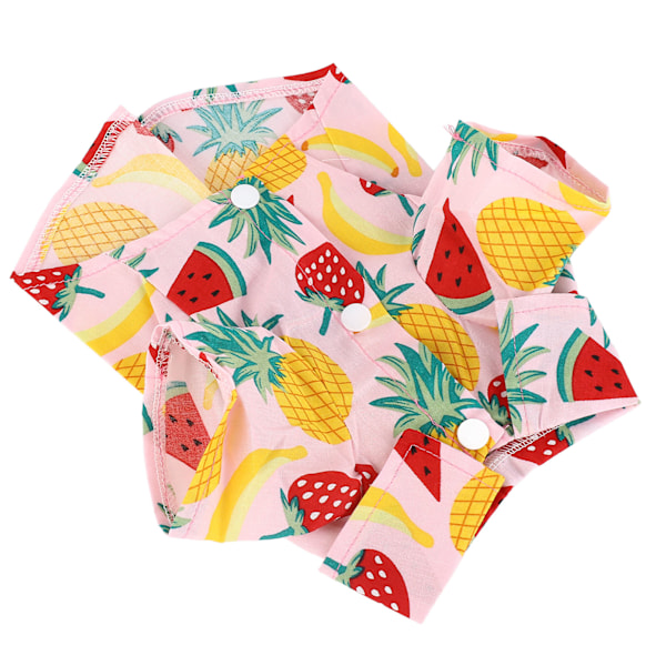 Hundetrøje Hudvenlig Åndbar Mode Vaskbar Kæledyrsbeklædning til Forår Sommer XZCS13 Ananas Pink L