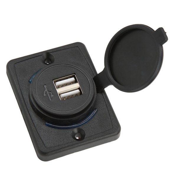 3.1A 5V Dobbel USB Bil Lader LED Rask Lading Universell for 12‑24V Skip Biler Bobiler