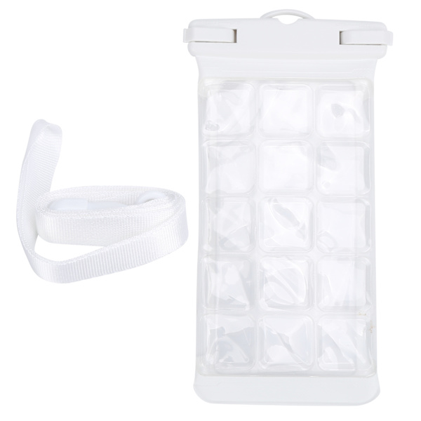 Universal vanntett telefonveske Drift Diving Svømmetelefonveske Dry Bag med LanyardWhite