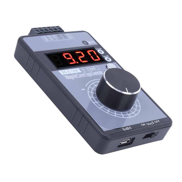 Nuværende spændingssignalgenerator DC 0‑10V 0/0‑22mA Interface Analog Simulator 4-cifret display til PLC-panel debugging