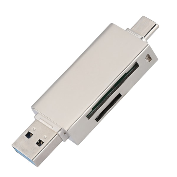 2 i 1 Type C-kortlæser til SD/TF/Micro SD-kort OTG USB-adapter (guld)