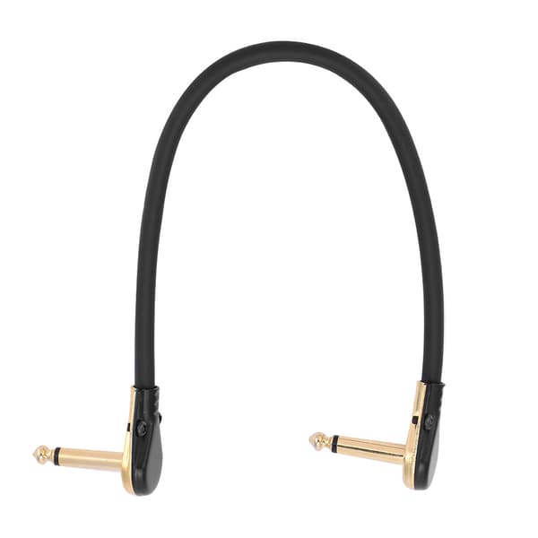 Hållbar 30 cm gitarr effektpedalbräda patchkabel sladd 1/4\" platt rätvinklig kontakt