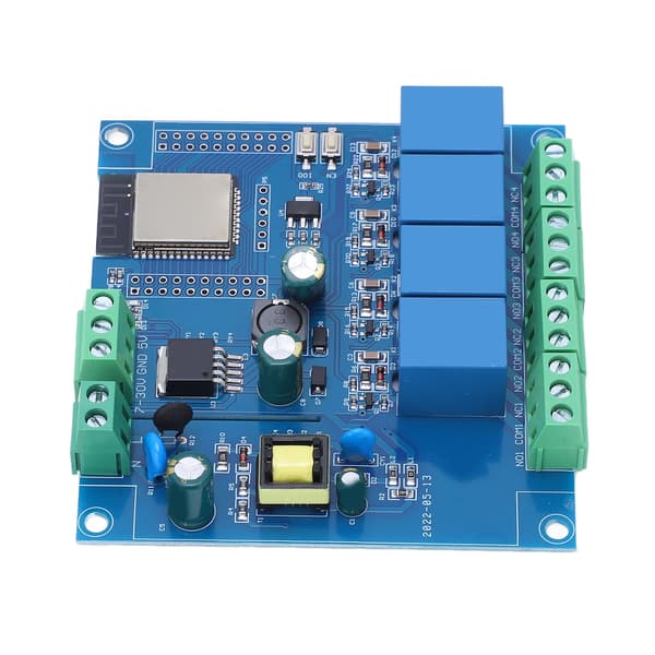 ESP32 udviklingskort WiFi Bluetooth 4-vejs relæmodul programmerbart nulstilleligt trådløst udviklingskort