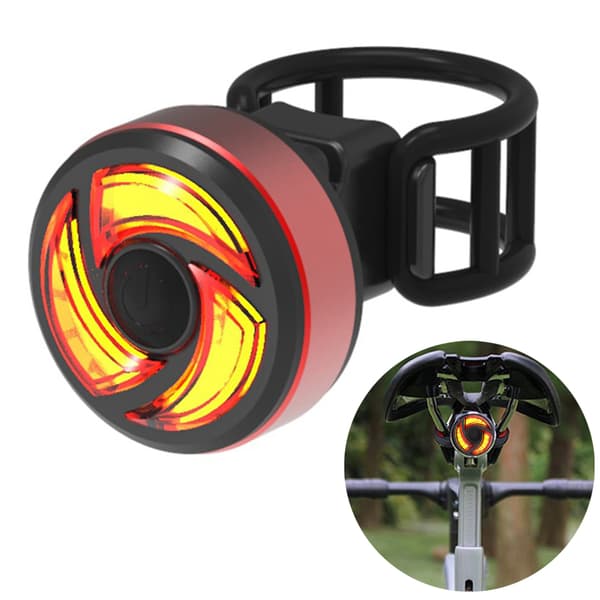 USB oppladbart LED sykkelbaklys Strobe sikkerhetsvarsellys 3 moduser