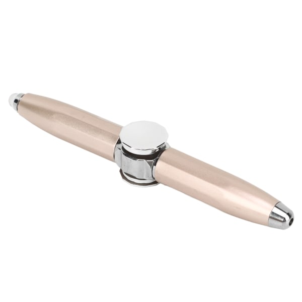 Fingerspids Luminous Gyro Kuglepen Finger Spinning Skrivepen med LED-lys for at frigøre stress Guld