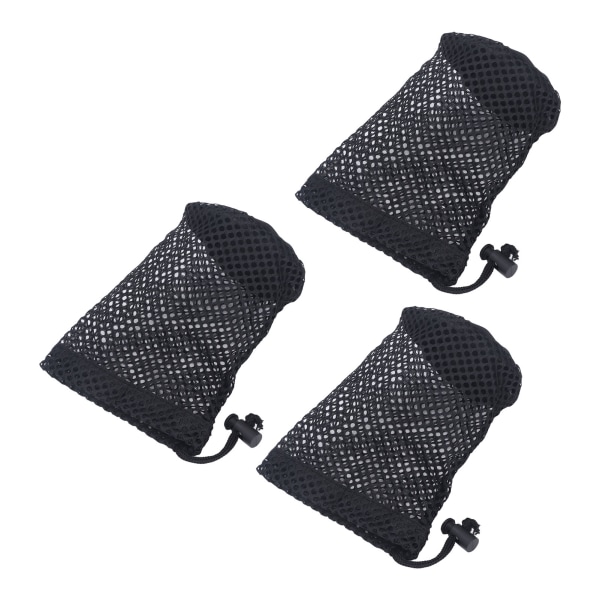 3 kpl mesh Nylon golfpallon verkkolaukku, varusteiden organizer 12-16 pallolle