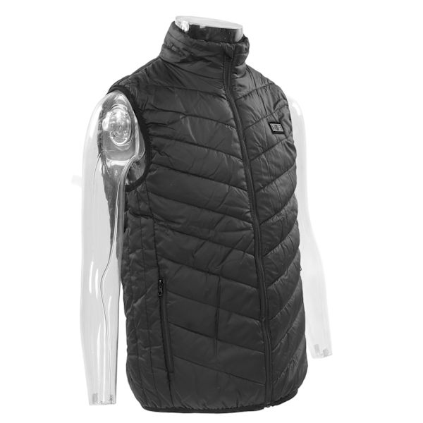 Sähkölämmitysliivi 3 Lämpötilasäädettävä Kevyt lämmitetty takki toimiston ulkoiluun Musta 4XL