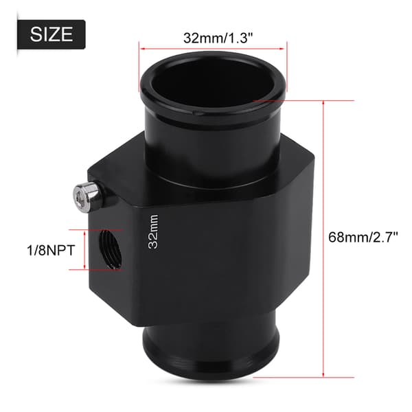 Bil Vatten Temp Temperatur Kopplingsrör Slang Sensor Mätare Adapter 32mm