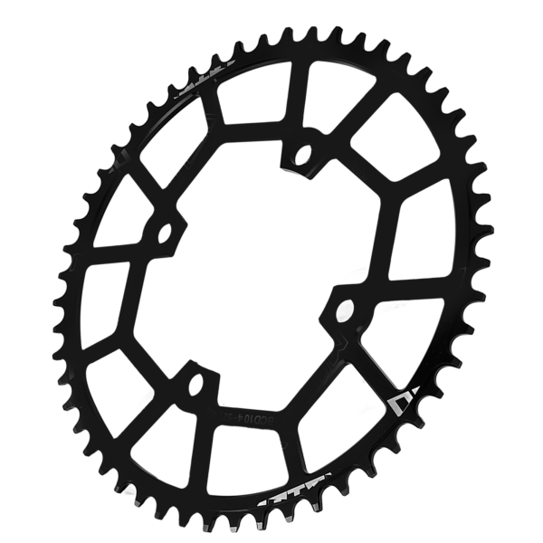 Terrengsykkel 104BCD Gear Disc 52T 104mm Aluminiumslegering Terrengsykkel Tann Disc Kjedering Positive Negative Kjederinger Svart