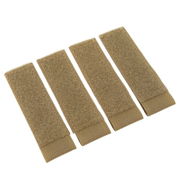 4 st Hook and Loop Patch Nylon Hook and Loop Molle Fästplatta för Träningsväst Jakt Skytte Spel Khaki