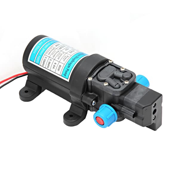 12V 80W Självsugande Elektrisk Högtrycks Mikromembranvattenpump Biltvätt Tryckomkoppling