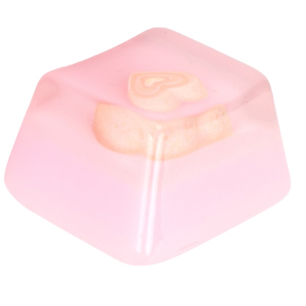 Hantverkare Resin Tangentbordsknappar, Korrosionsbeständiga, Universellt Mekaniskt Tangentbord Tillbehör (Rosa Hjärta)