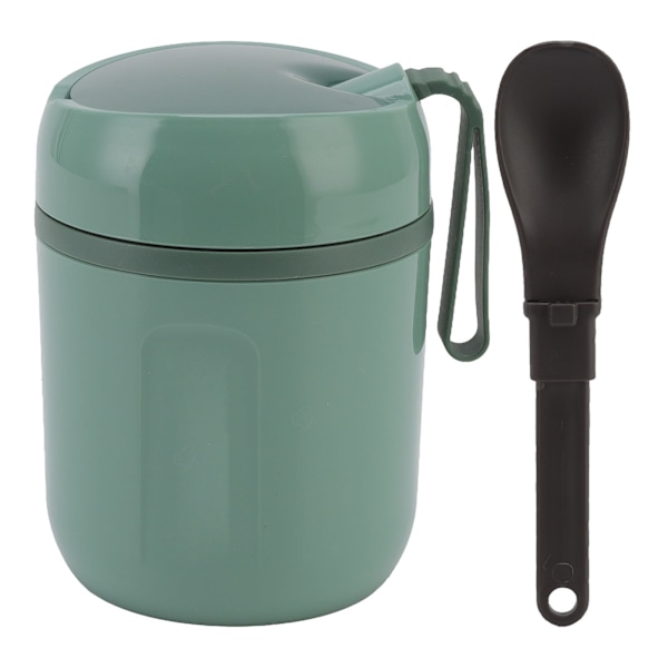 Dubbelväggig isolerad matburk 480 ml 304 rostfritt stål termosbehållare för soppa till kontor skola resor camping grön