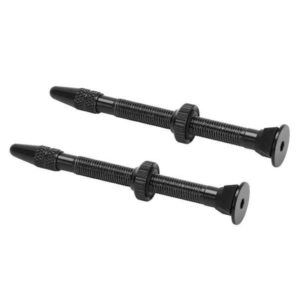 2st 60mm Tubeless Presta Ventilstam Lättviktslegering Ventilstam för Mountainbike Landsvägscykel Svart